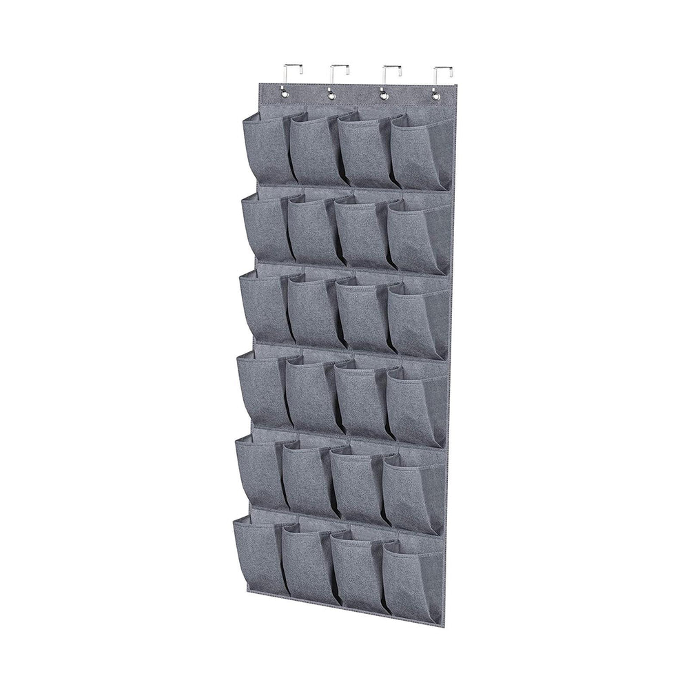 Crofta over The Door Storage Organizer with 24 Pockets for Home Dorm Room Classroom Gray