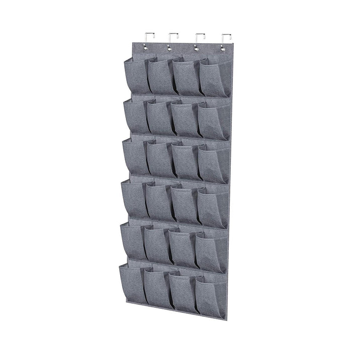 Crofta over The Door Storage Organizer with 24 Pockets for Home Dorm Room Classroom Gray