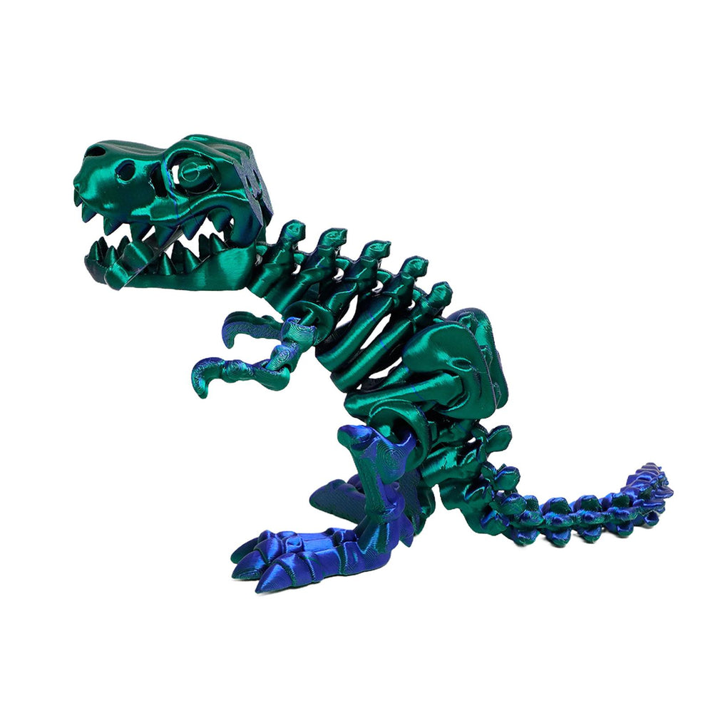 Crofta 3D Printed Dinosaur Toy Novelty Articulated Figurines for Holiday Car Office Blue Green