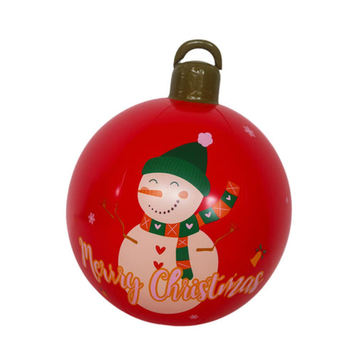 Crofta 19inch PVC Inflatable Christmas Ball Ornament Accessory Versatile Xmas Decor Style C