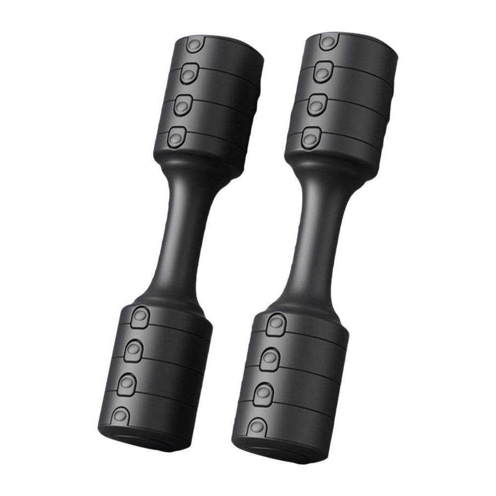 Crofta 2 Pieces Adjustable Dumbbells Multifunctional Fitness Equipment for Exercise Black