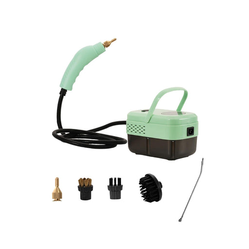 Steam Cleaner Lightweight with Brush Heads Multiuse for Bathroom Home Toilet Green