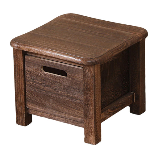 Crofta Wooden Storage Stool Decor with Rounded Edges for Apartment Doorway Entryway 30cmx30cmx25cm Brown