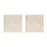 2x Wooden Wall Art Decor Wall Decoration for Bathroom Background Dining Room Beige