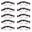 Crofta 10-Piece Anti Down Basketball Glasses Sports Eyewear Training Supplies White