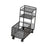 Under Desk Utility Cart Mobile Rolling Cart for Dressing Room Farmhouse Home Black Three Layer