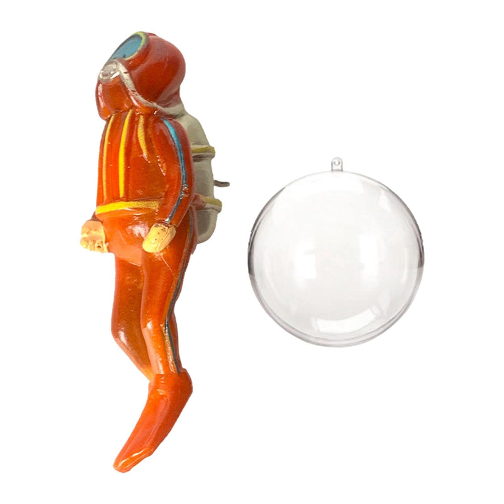 Crofta Miniature Diver Action Figure Simulation for Aquarium Fish Tank Favors Orange