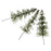 Crofta 10pcs White Green Scenery Landscape Model Cedar Trees 11cm