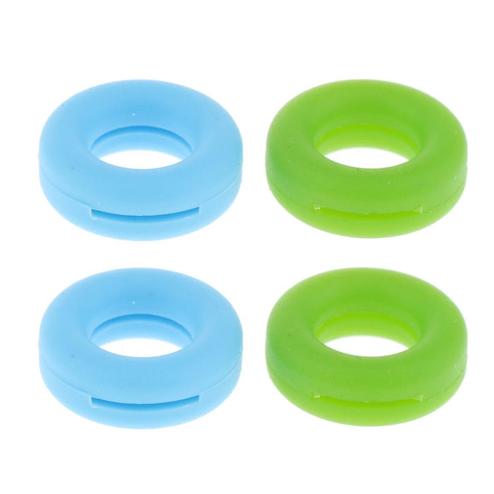 Crofta 2 Pairs Anti Slip Silicone Ear Hooks Holder for Glasses Green Light Blue