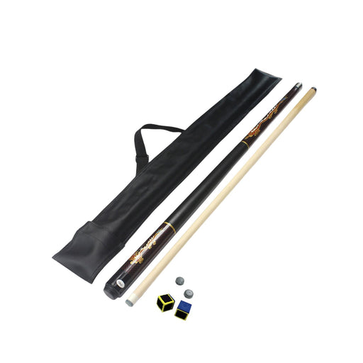 Crofta 1/2 Billiard Pool Cue with Storage Pouch for Billiard Players Beginner Women Width 1.3cm Black