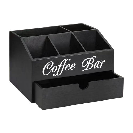 Crofta Coffee Station Organizer Coffee and Tea Condiment Storage Organizer for Cafe Style B