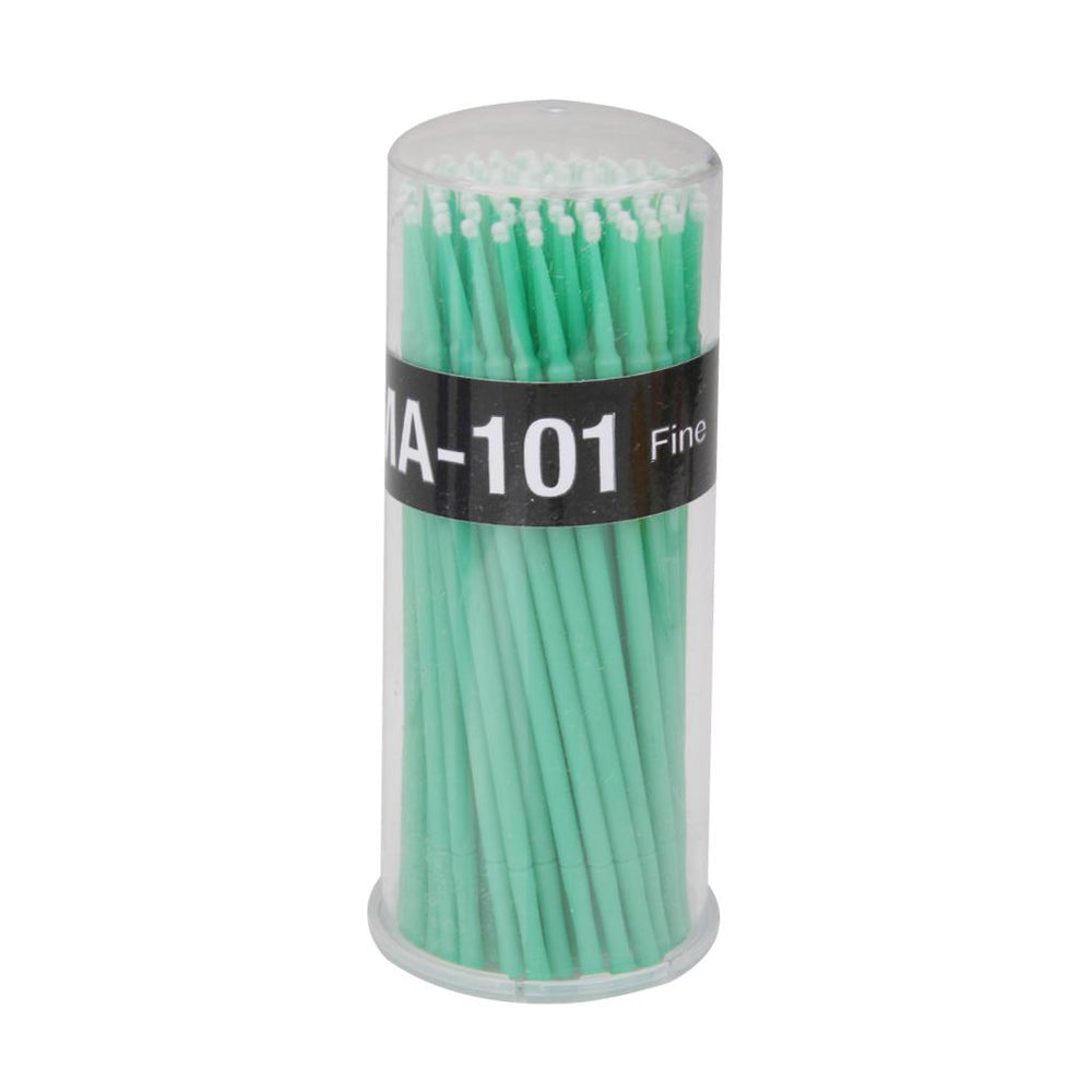 Crofta 100Pcs Disposable Eyelash Extension Micro Brush Applicators Mascara - Green