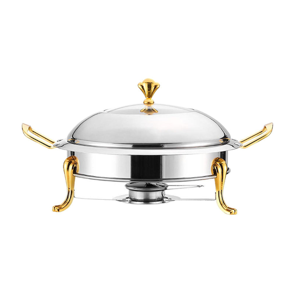 Crofta Stainless Steel Chafing Dish Buffet Set with Lid for Dinners Parties Wedding with handle