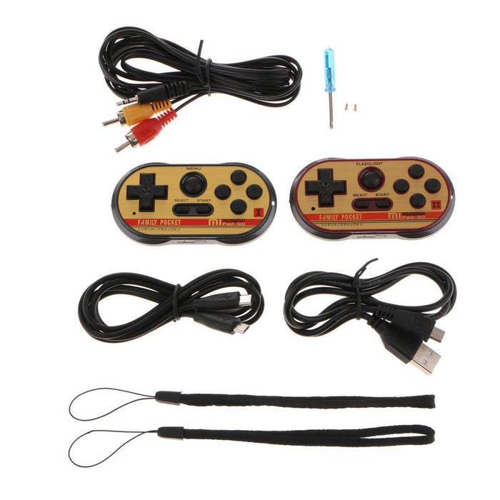 Crofta Retro Video Game Controller Player Handheld Console Toy for Kids Black Red