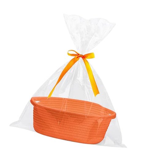 Crofta Cotton Rope Basket Woven Fruit Basket for Remotes Key Dog Toy Cosmetics orange