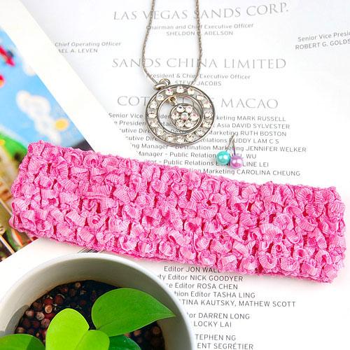 Crofta 1.5 Inch Elastic Baby Toddler Girls Crochet Headband - Bubblegum