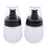 Crofta 2 Pieces 30ml Frosting Glass Refillable Empty Pump Spray Bottle Black Pump