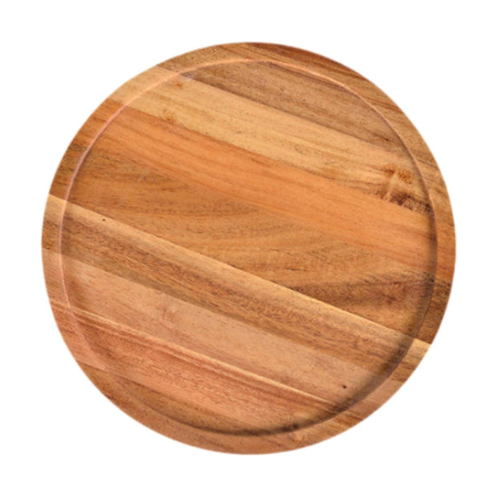 Wooden Serving Tray Round Appetizer Food Board for Home Decor Bedroom