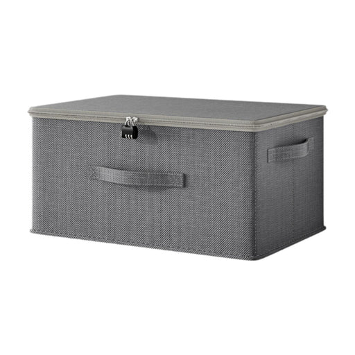 Storage Bin Decor Folding Storage Box with Lock for Playroom Bedroom Nursery 49cmx37cmx30cm