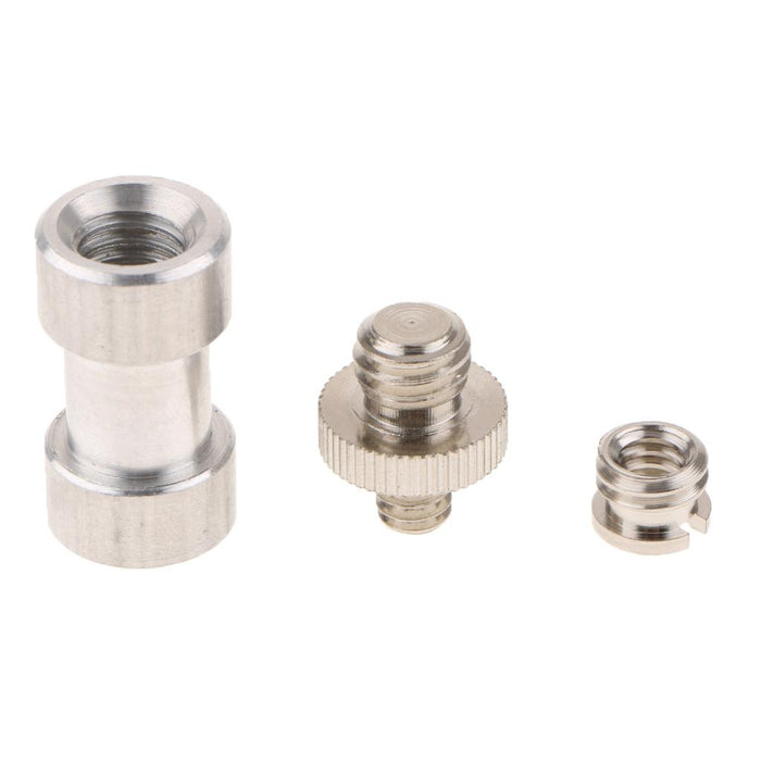 3 in 1 Tripod Screw Converter Adapter Mount 1/4" Female to 3/8" Male & 1/4 - 1/4 & 1/4" Female to 3/8" Female Set Kit