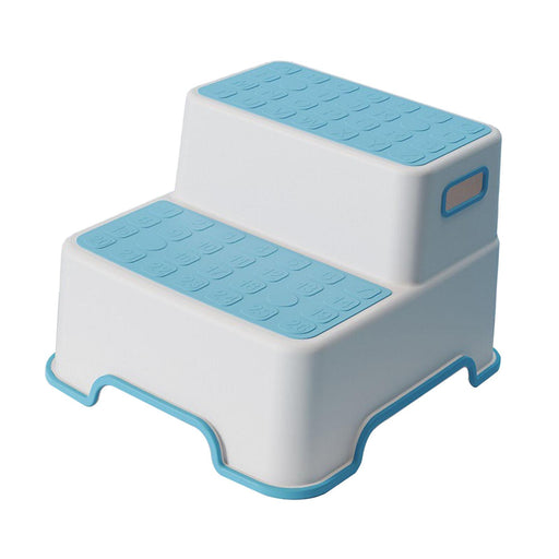 Step Stool for Kids Sturdy Double Step Stool for Toilet Kitchen Washing Face Blue