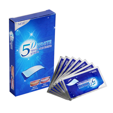 Crofta 14 Pieces Tooth Whitening Strips Sturdy Easy to Use for Travel Dating Office