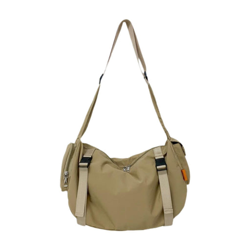 Crofta Men Shoulder Bag Trendy Adjustable Strap Handbag for Commuting Street Sports Khaki