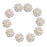 10pcs Crystal Rhinestone Pearl Flower Embellishments Button 30mm