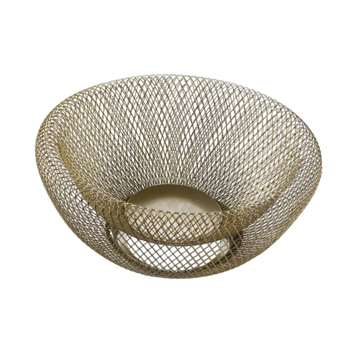 Snack Tray Hollow Design Iron Fruit Basket for Kitchen Countertop Restaurant Golden