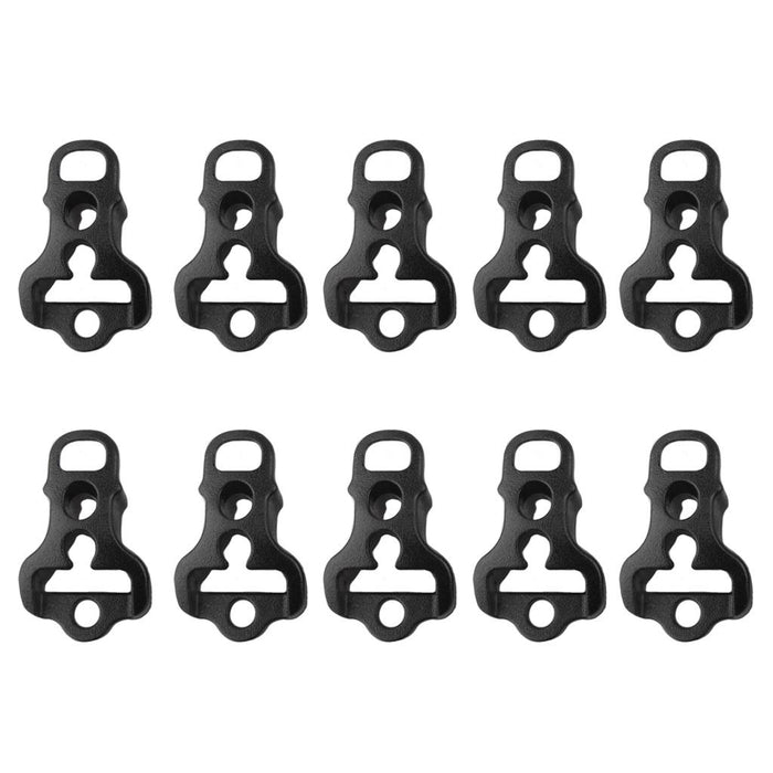 Crofta 10pcs Black Plastic Camping Awning Tent Guyline Runners Cord Rope Tensioner