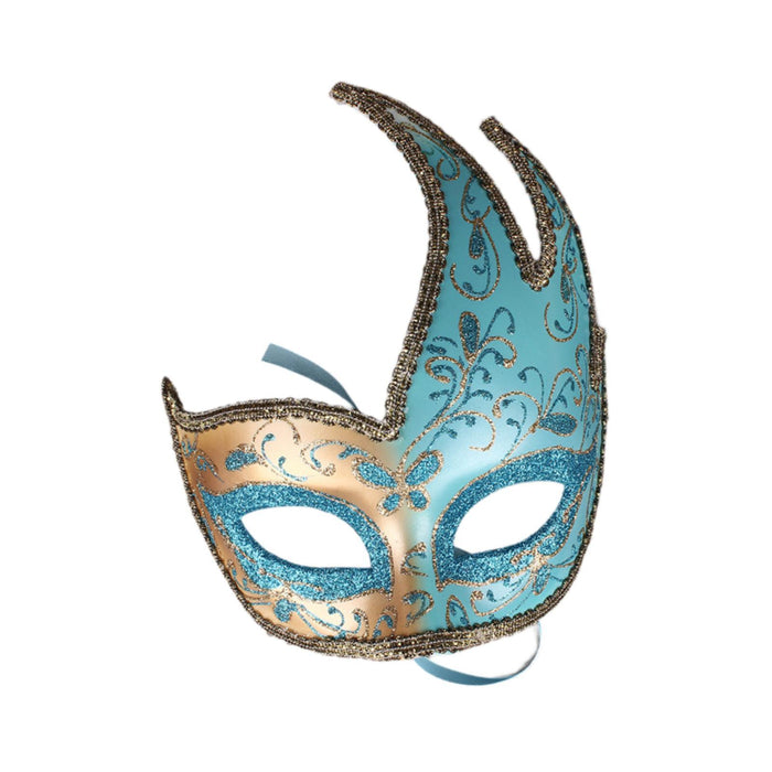 Masquerade Mask with Strap Fancy Dress Half Face Mask for Men Festival Party Blue