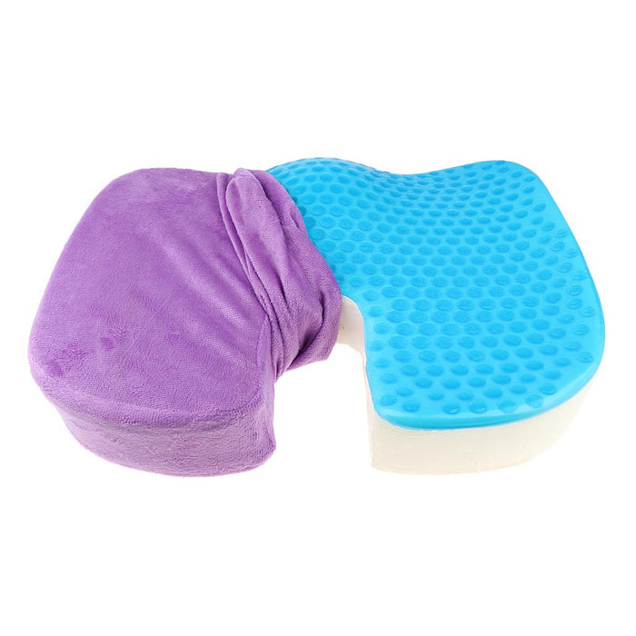 Crofta Memory Foam Gel Orthopedic Coccyx Seat Cushion Tailbone Pillow Purple