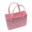 Beach Hole Bag Travel Bag Handbag Easy to Clean Multipurpose Shopping Basket Pink