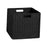 Crofta Woven Storage Basket Folding Sundries Organizer for Apartment Household Dorm Black 1pcs