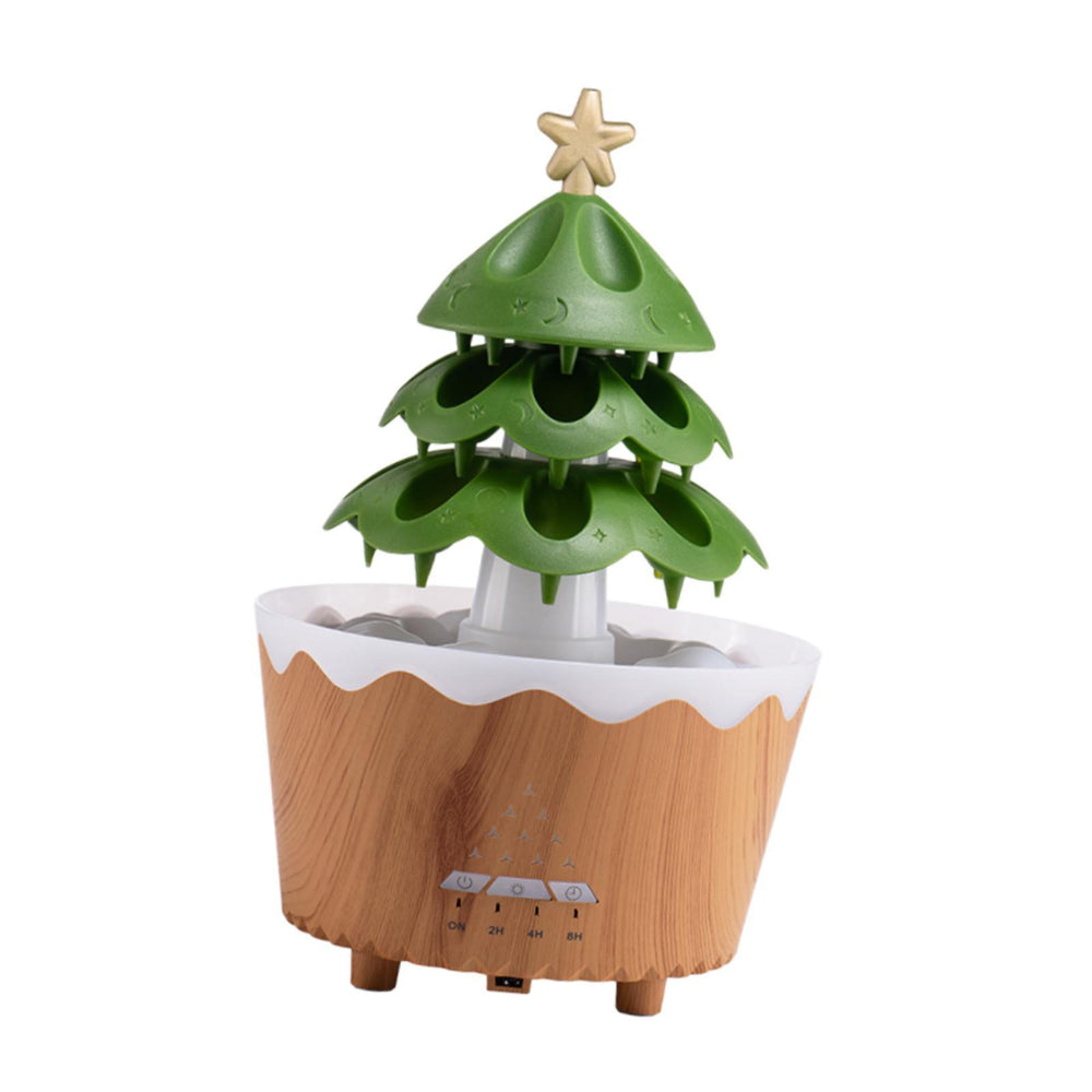 Crofta Christmas Tree Humidifier Christmas Gift Aroma Diffuser for Living Room Yoga Brown