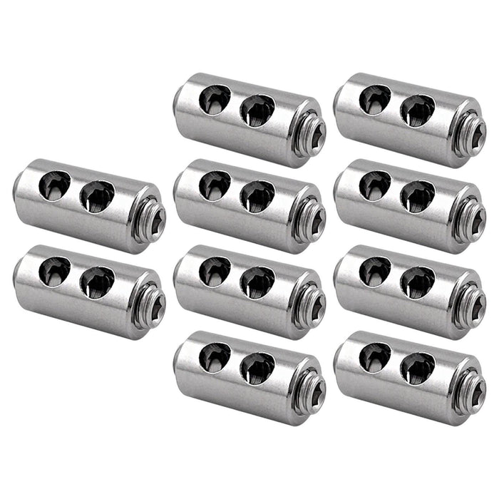 Crofta 10Pieces Sturdy Simple Assembly for Fixing Banners 3mm Wire Rope Clamps Clip