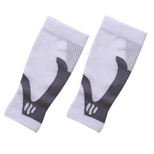 Crofta 1 Pair Sports  Running Calf Compression Sleeves Leg Guard Wrap White L