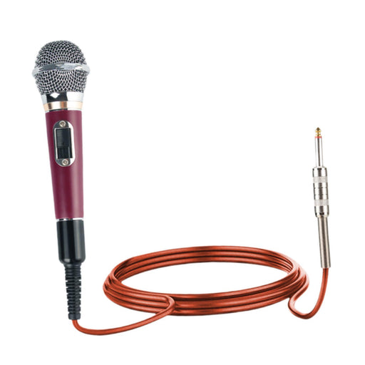 Crofta Wired Microphone Portable Metal for Indoor Outdoor Stage Performance Singing Violet