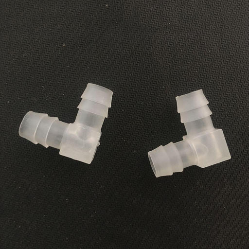 Crofta 2 pcs 12mm Plastic Equal Elbow Connector Barbed Pipe Fitting Air Water Hose Joiner