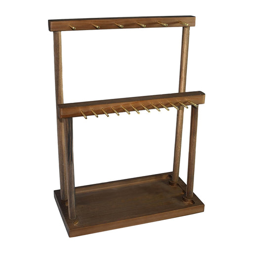 Crofta Jewelry Organizer Modern Stable for Retail Show Personal Exhibition Showcase Brown 12 and 12