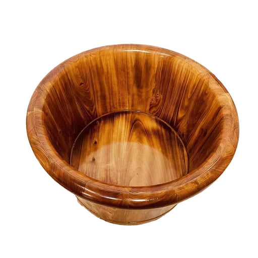 Crofta Wood Footbath Basin Comfortable Washing Bowl Bucket for Travel Bedroom Sauna B 26CMX36CM