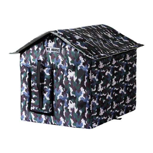 Crofta Puppy Tent House Rainproof Homeless Pet Tent for Indoor Outdoor Puppy Kitten S