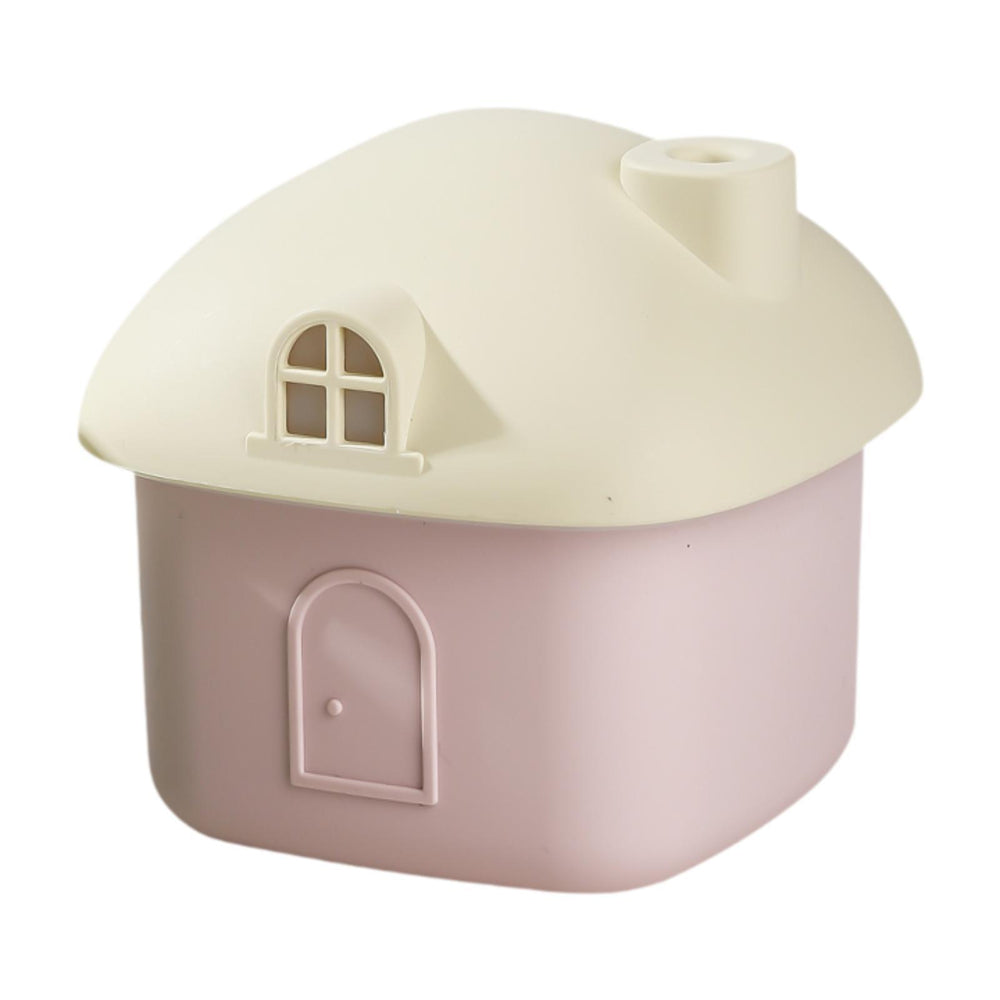 Crofta Portable Humidifier House Shape Mini Humidifier for Small Room Office Travel Pink