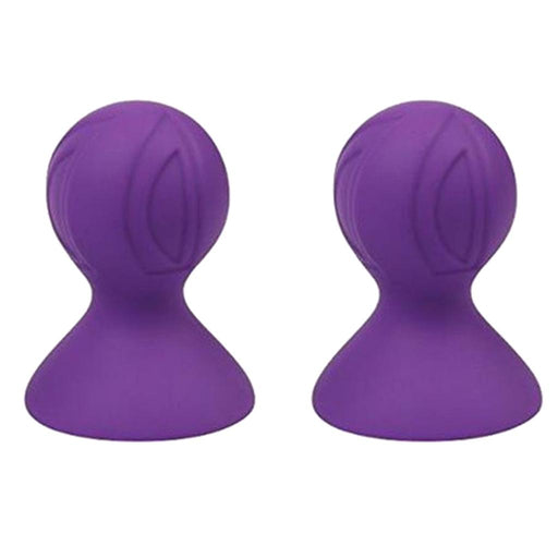 Crofta 1 Pair Silicone Nipple Sucker Pump Breast Massager Enhancer Pump Purple