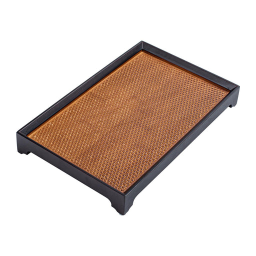 Bamboo Chinese Tea Tray Decorative Snack Plate for Household Office Teahouse 30cmx19cmx4cm