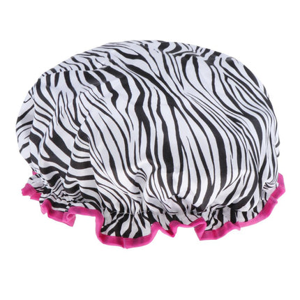 Crofta Waterproof Double Layer Shower Cap Bath Hair Protection Adult Bath Accs B