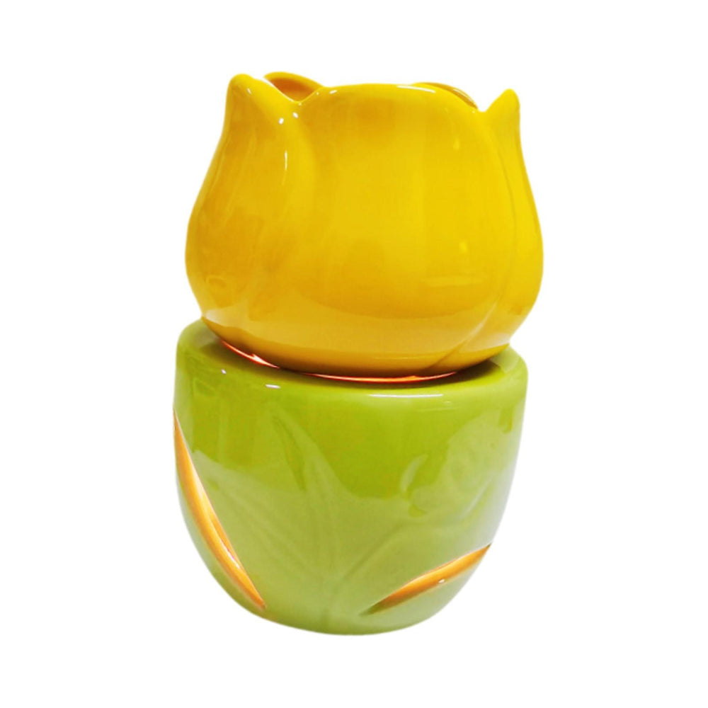 Crofta Essential Oil Burner Practical Candle Tealight Holder for Party Office Decor Yellow