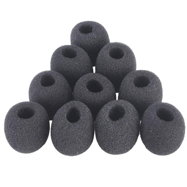 Crofta 10 Pieces Sponge Foam Lapel Mic Windsceen Covers With 5 Pieces Metal Tie Crocodile Clips for Lavalier Microphone Parts