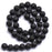 Crofta 10 mm Nature Black Volcanic Lava Gemstone Loose Beads 15'' Round