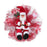 Crofta Xmas Santa Claus Wreath 20 inch Ornament for Holiday Backdrop Farmhouse red